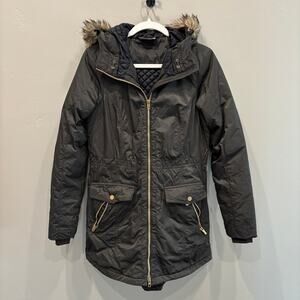 Athleta Summit Parka Coat Dark Green - Size: XS
